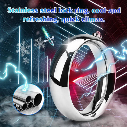 Elektroschock Penisring Eicheltrainer Stimulator mit 5 Einstellbare Geschwindigkeiten