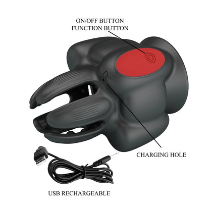 Elektrischer Masturbator Eichel Massage Vibrator Penis Stimulations mit 10 Vibrationsmodi