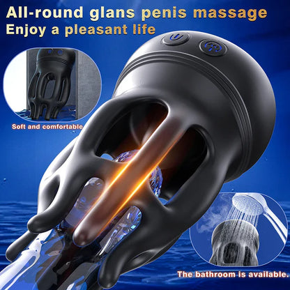 Eicheltrainer Penistrainer Vibrator Massage mit 10 Vibrations & Rotationsmodi