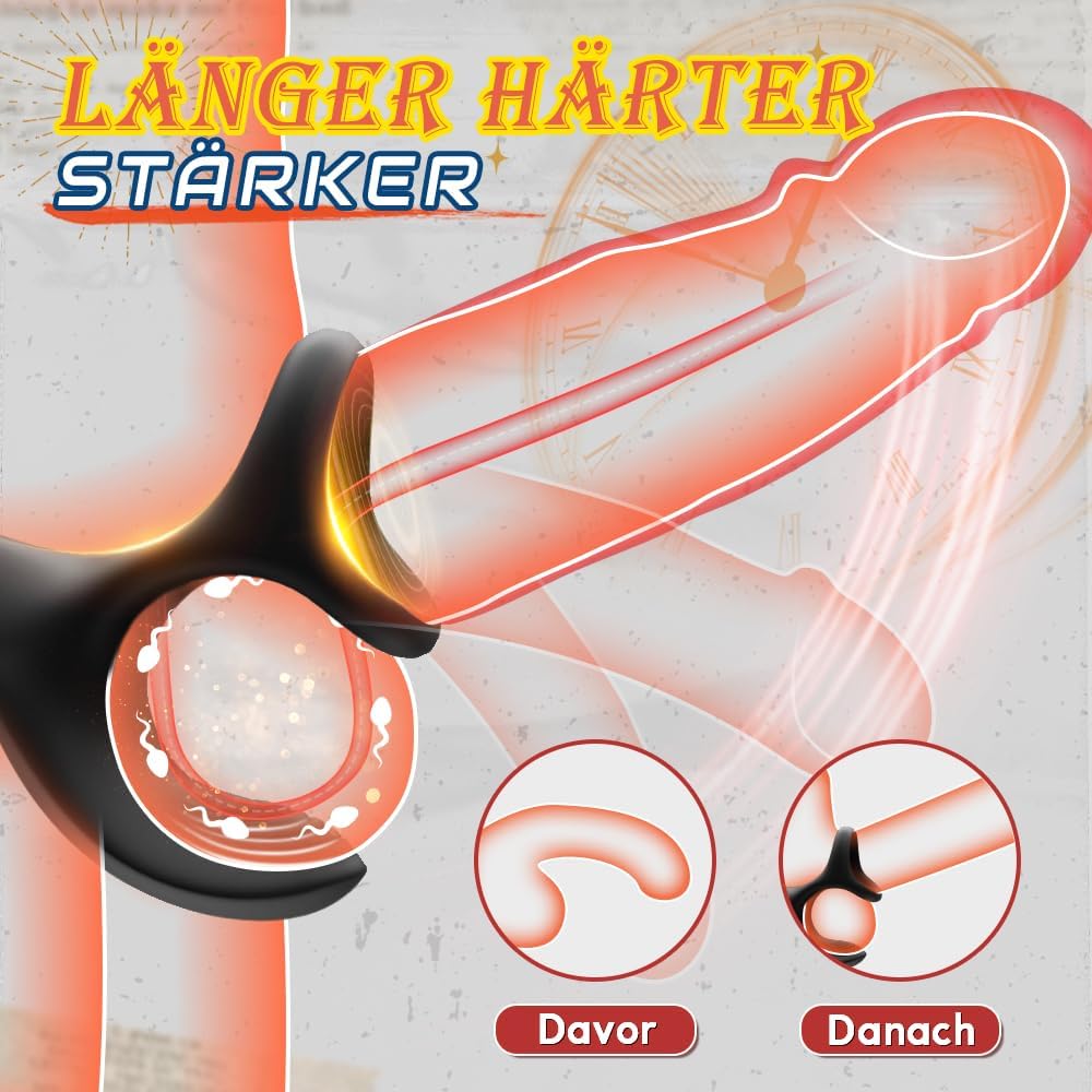 Anale plug bolvormige vibratiestimulator met cockringen 