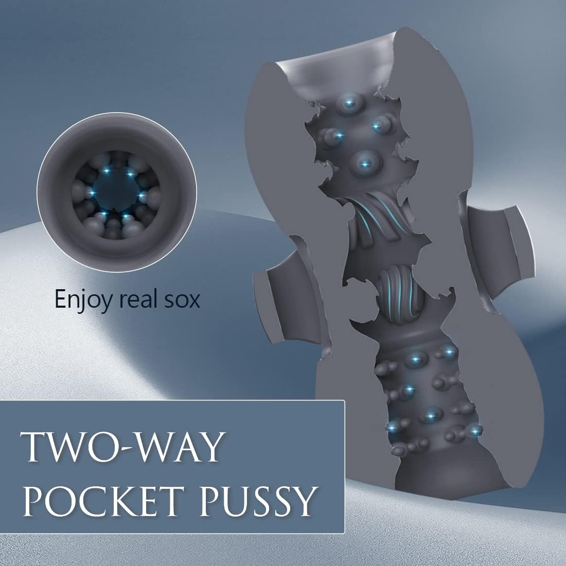 Doppelseitiger Penistrainer Massagegerät mit 3 Vibrationsmodi und 9 Geschwindigkeiten