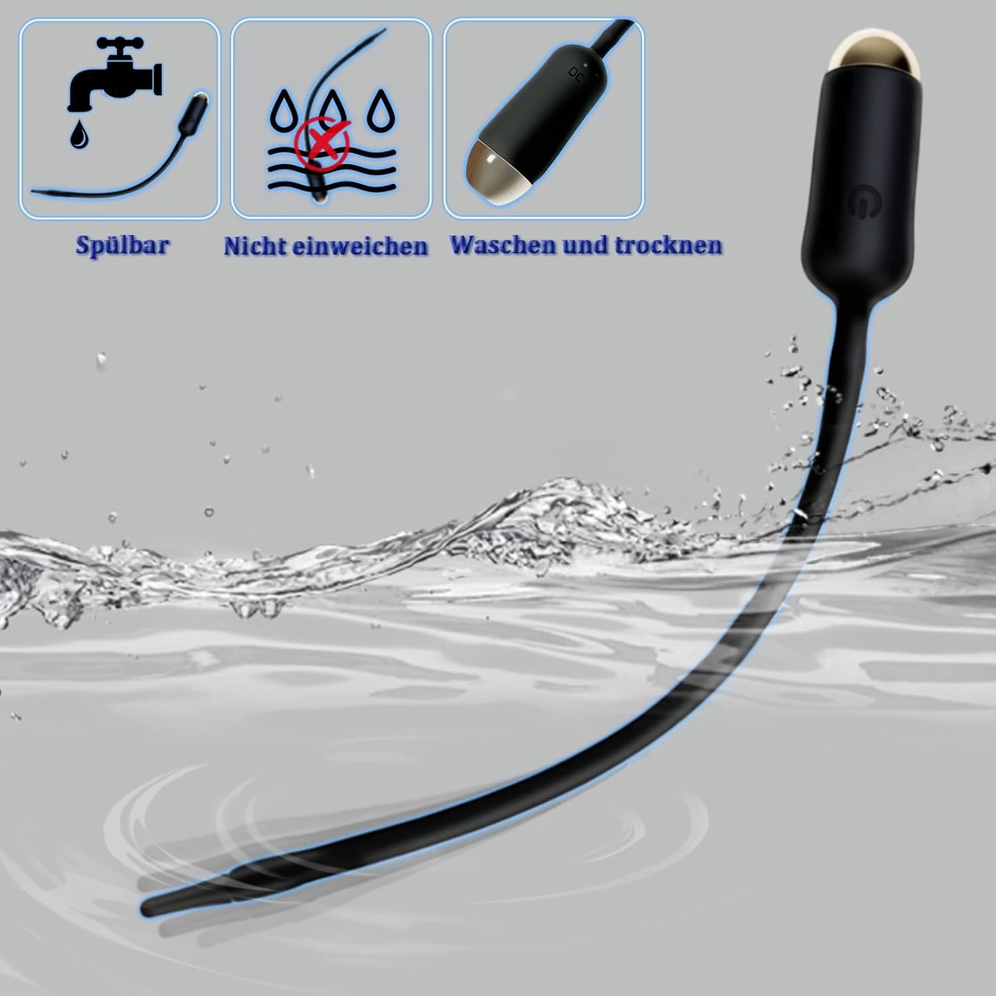 Harnröhren Vibrator Penis Plug Prostata Stimulation mit 10 Vibrationmodi
