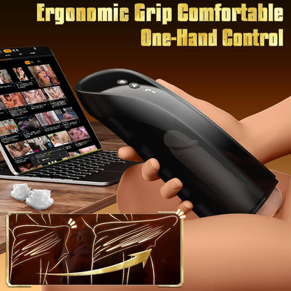 3D Realistische Elektrische Masturbatoren Blowjob mit 5 Saugmodi 10 Vibrationen