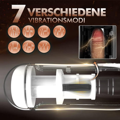 Elektrischer Automatische Masturbatoren 7 Teleskopfunktion  7 Vibrationsmodi