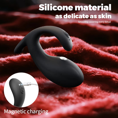 Leistungsstarker Tragbarer Anal Butt Plug Vibrator mit 12 Vibrationen & 7 Elektroschock