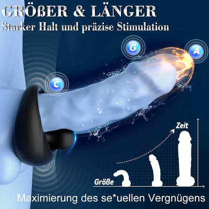 360° Verstellbarer Penisring Vibrator Stimulator Masturbator mit 10 Vibrations