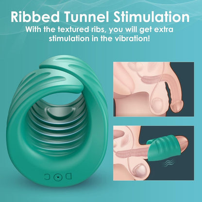 APP-Steuerung Penistrainer Vibrator Stimulator Cockring Masturbator mit 9 Vibrationsmodi