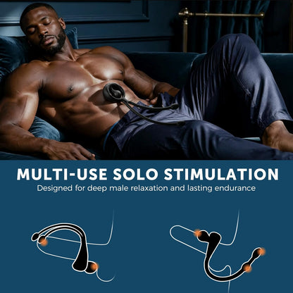 Penisring Trainer Taint-Stimulator Analplug Prostata Massagegerät mit 10 Modi