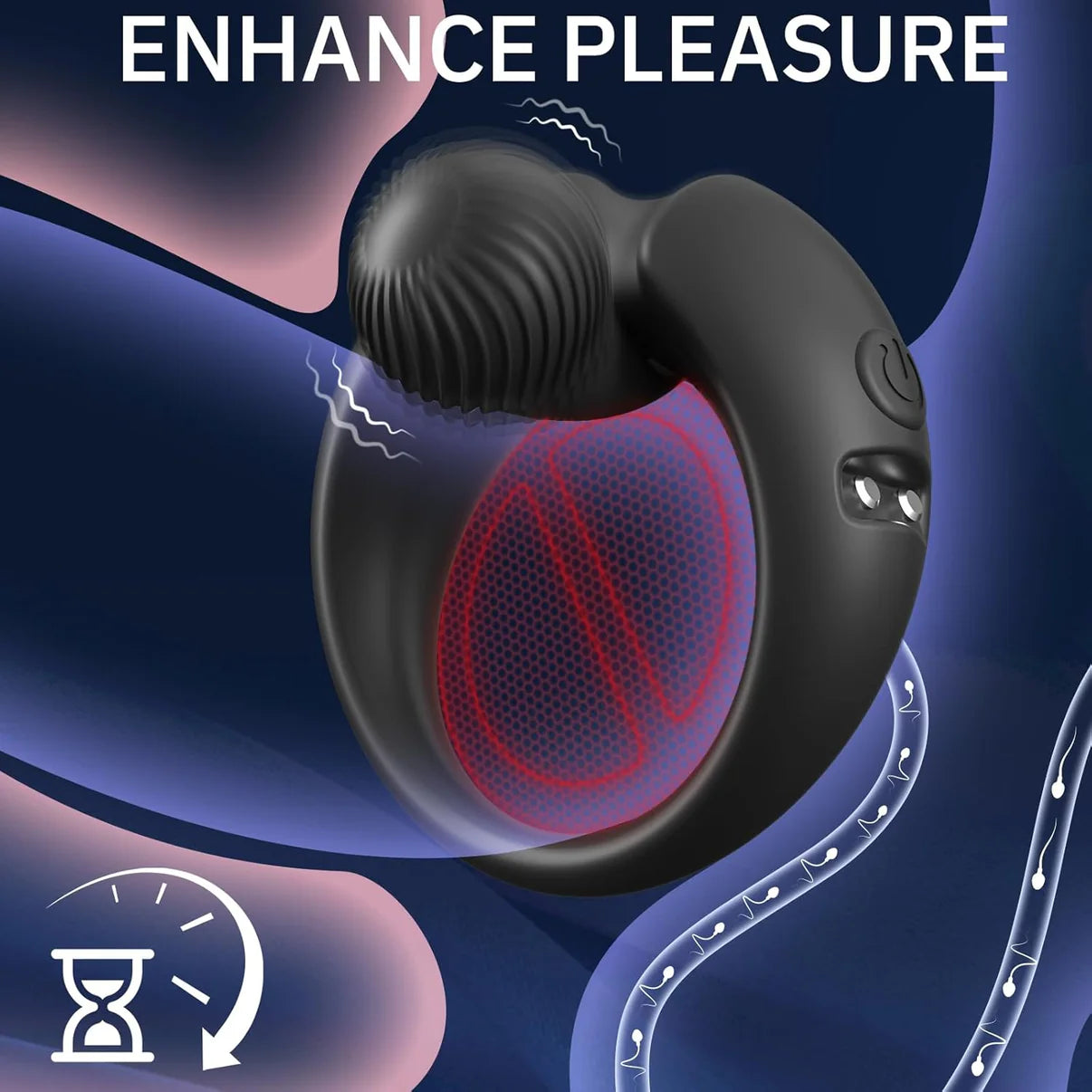 Cock Ring Erektionsfähigkeit Penistrainer Vibrator mit 9 Vibrationsmodi