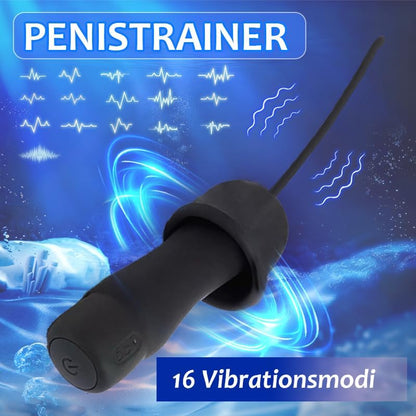Harnröhrenvibrator Dilatatoren Penis Trainer Plug Vibrator mit 16 Vibrationsmodi