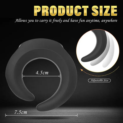 Verriegelbarer Penisring Vibrator Eicheltrainer Stimulator mit 12 Intensiven Modi