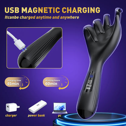 LED-Anzeige Penis Trainer Massagegerät Masturbator mit 10 Vibrationsmodi
