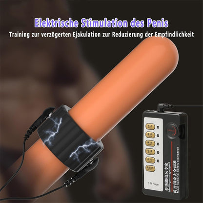 Elektrische Penisringe Elektro Schock Penis Trainer mit Host und Penis-Elektroden-Ring