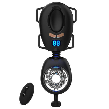 Handfrei Gürtelstil Schub-Strap-on Elektrischer Masturbator mit 9 Ruck & 9 Vibrationsmodi