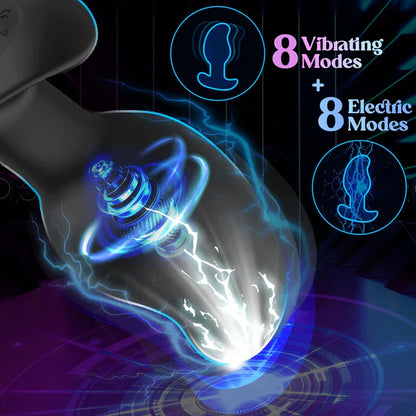 E-Stim Butt Plug Prostata Massager Analvibrator mit 8 Elektroschock und Vibrationsmodi