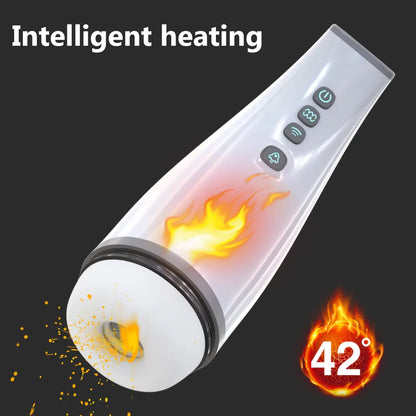 LCD Display Automatischer Masturbator Stroker Blowjob mit 7 Saugmodi und 10 Vibrationsmodi