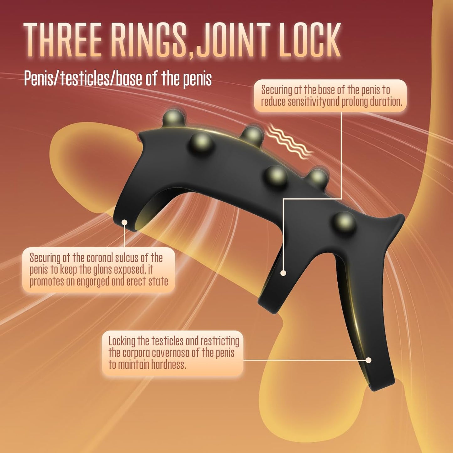 APP-Steuerung Penistrianer Enlarger Cock Ring Masturbator mit 10 Vibrationsmodi