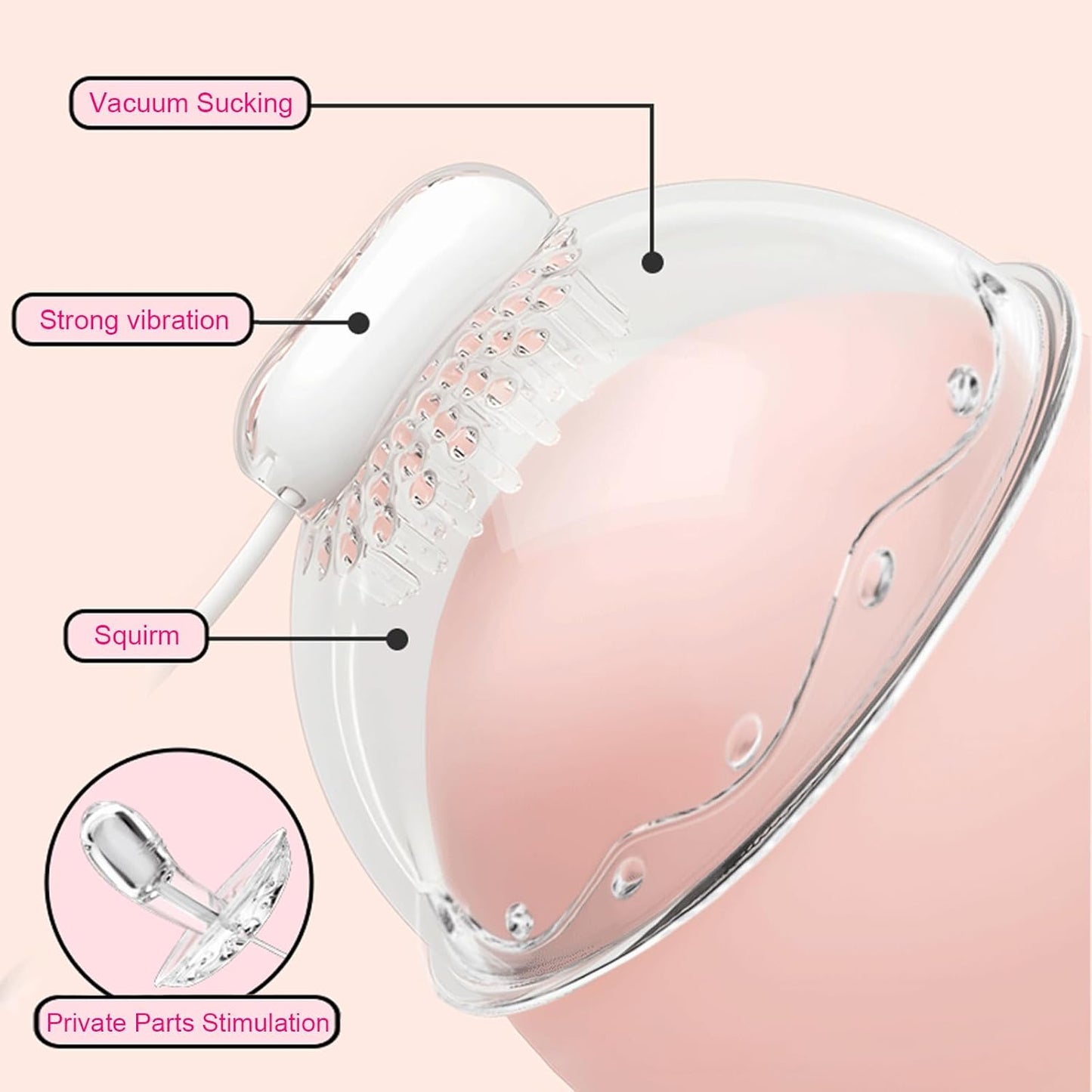 2 IN 1 Klitoris Vibrator Brustwarzenmassage G-Punkt Stimulator mit 12 Vibrationsmodi