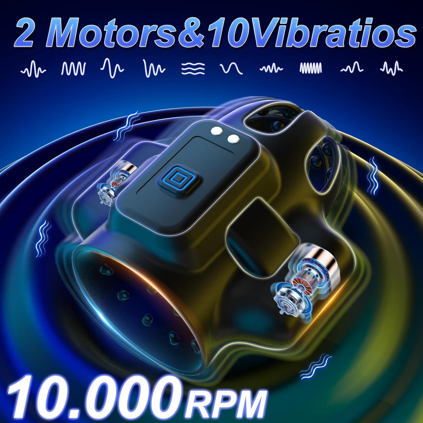 Intelligenter Automatischer Penisvibrator Eicheltrainer Stroker mit 10 Vibrationsmodi