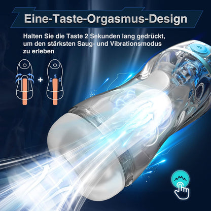 Automatischer Masturbator Pocket Pussy Stroker Blowjob mit 7 Vibrations und Saugmodi
