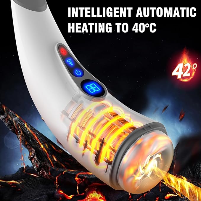3 IN 1 Automatischer Masturbator Penispumpe Stroker mit 7 Saug & 3 Vibrations & Heizfunktionen