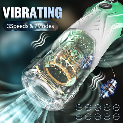 LCD-Display Automatischer Masturbator Stroker Blowjob mit 7 Stoß und 7 Rotationsmodi