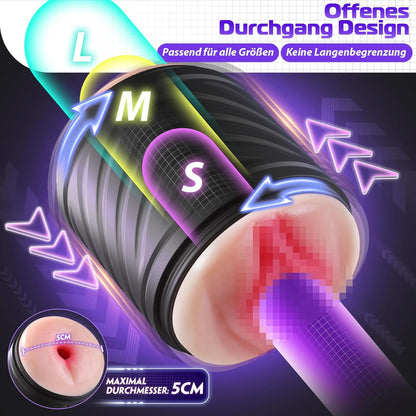 3 IN 1 Realistischer Elektrischer Masturbator Penistrainer mit 10 Leistungsstarke Vibrationen