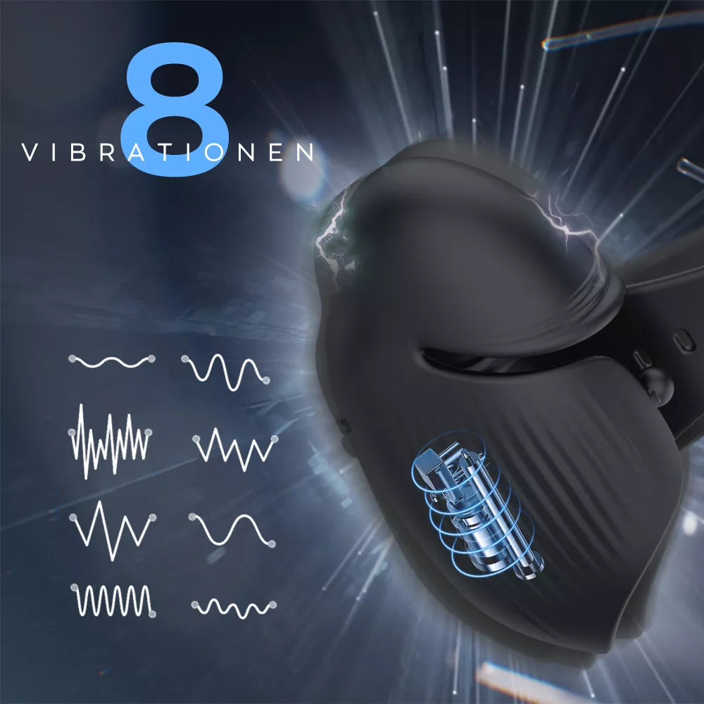 3 IN 1 Elektrische Penistrainer Masturbieren Eichelvibrator mit 8 Vibrationsmodi