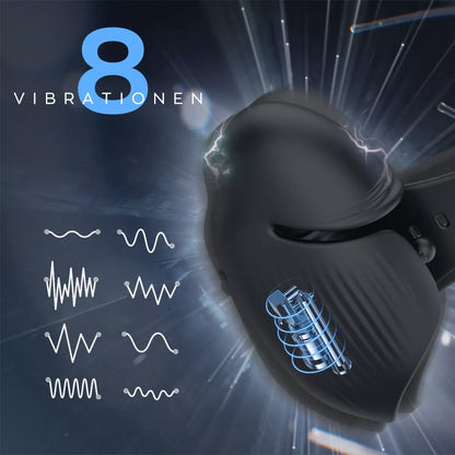 3 IN 1 Elektrische Penistrainer Masturbieren Eichelvibrator mit 8 Vibrationsmodi