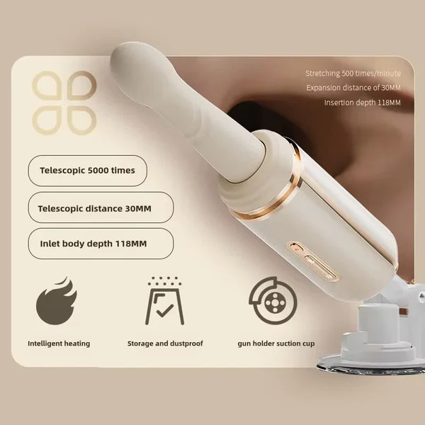 2 IN 1 Sex Maschine Dildo Dildo Vibrator Massagegerät mit 7 Stoß und 7 Vibrationsmodi