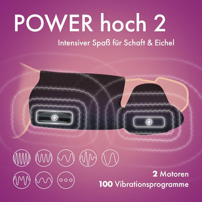 Ergonomischer Penistrainer Eichelstimulator Stroker mit 100 Vibrationsprogramme