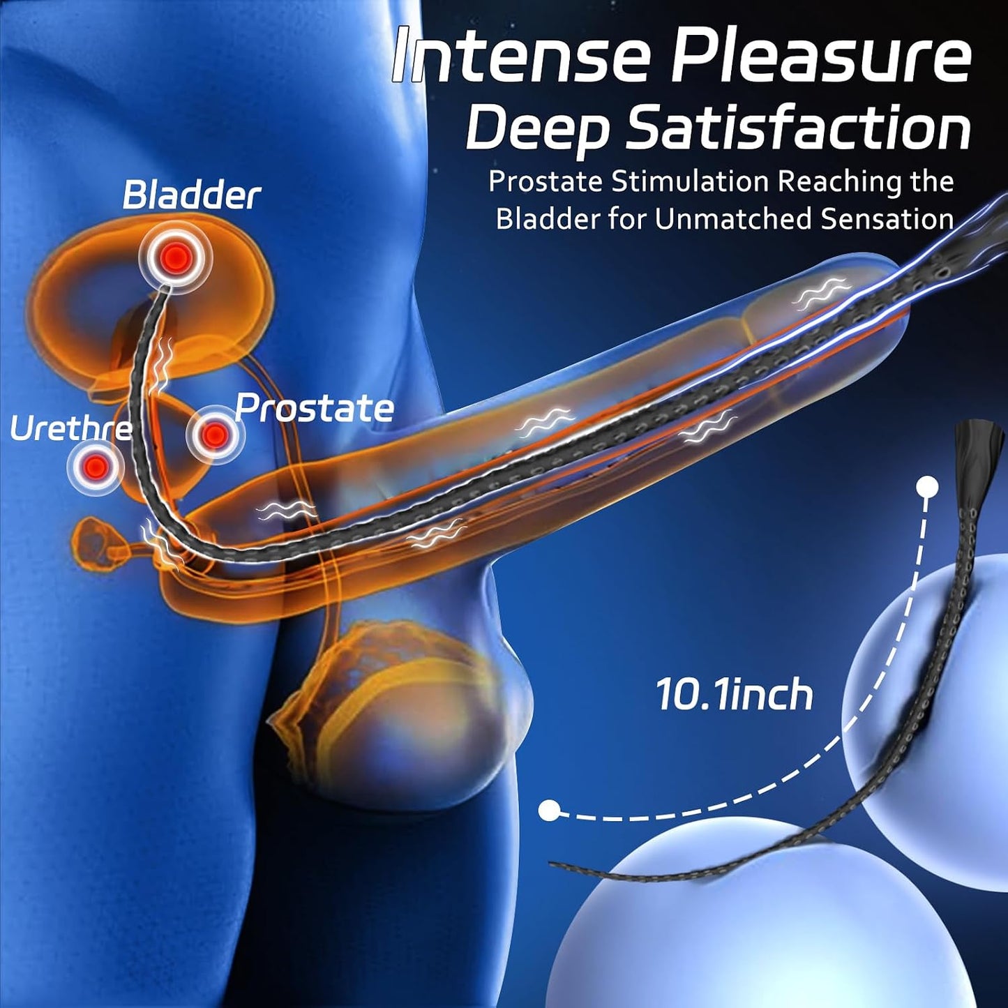 Oktopus Tentakel Harnröhrenstimulator Urethral Stimulator mit 10 Vibrationsmodi