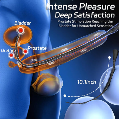 Oktopus Tentakel Harnröhrenstimulator Urethral Stimulator mit 10 Vibrationsmodi