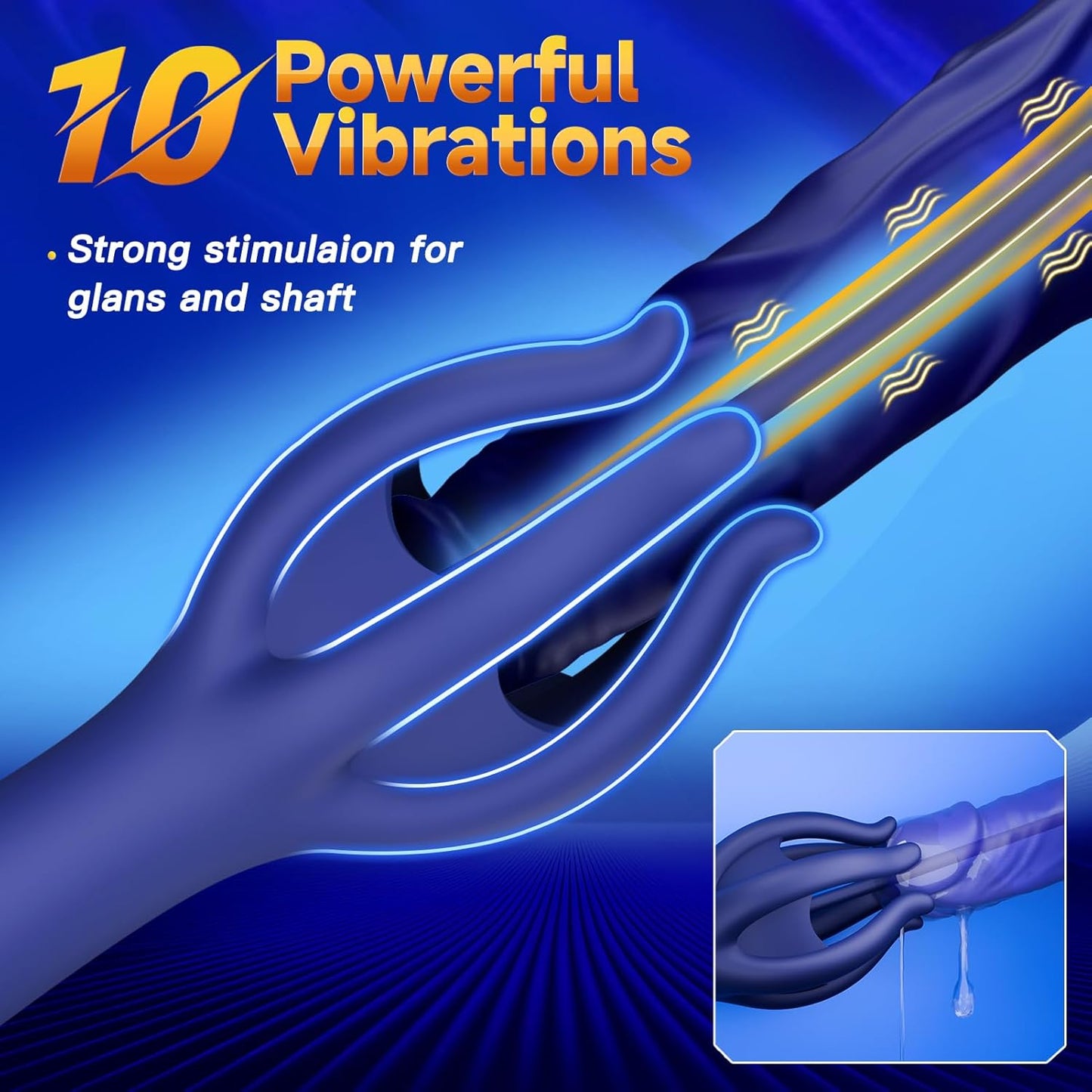 360° Tentakel Wrap Penisvibrator Eicheltrainer Stroker mit 10 Trainings und Vibrationsmodi