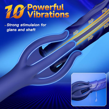 360° Tentakel Wrap Penisvibrator Eicheltrainer Stroker mit 10 Trainings und Vibrationsmodi