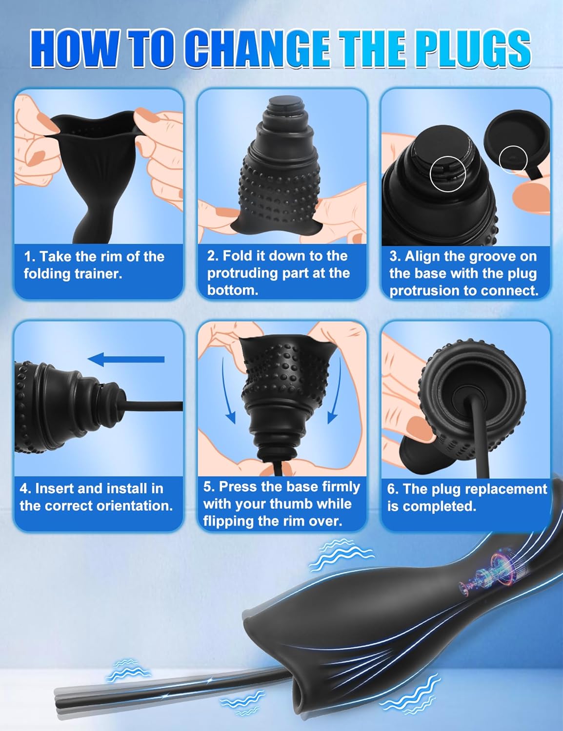 Eichel Stimulator Dilator Harnröhre Penistrainer Vibrator mit 10 Vibrationsmodi