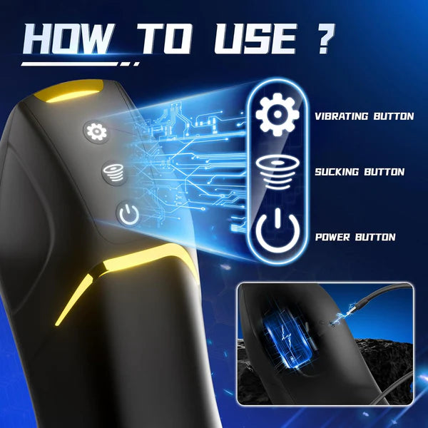 Automatischer Masturbator Penispumpe  mit 10 Vibrationen und Saugmodi