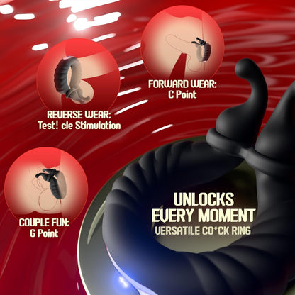 Penis ring vibrator cock ring sex toy with 10 vibration modes 