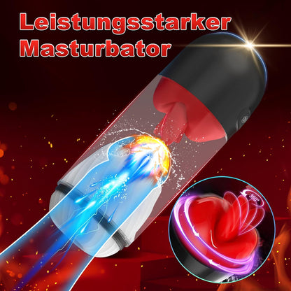 360° Zungenlecken Automatischer Masturbatoren Penistrainer mit 9 Vibrationsmodi