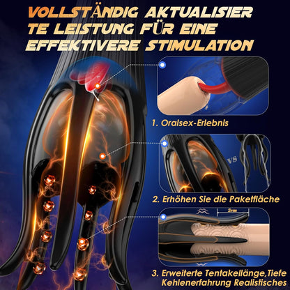 Penistrainer Vibrator Eichelmassagegerät Stimulator Oralsex Masturbatoren mit 10 Modi