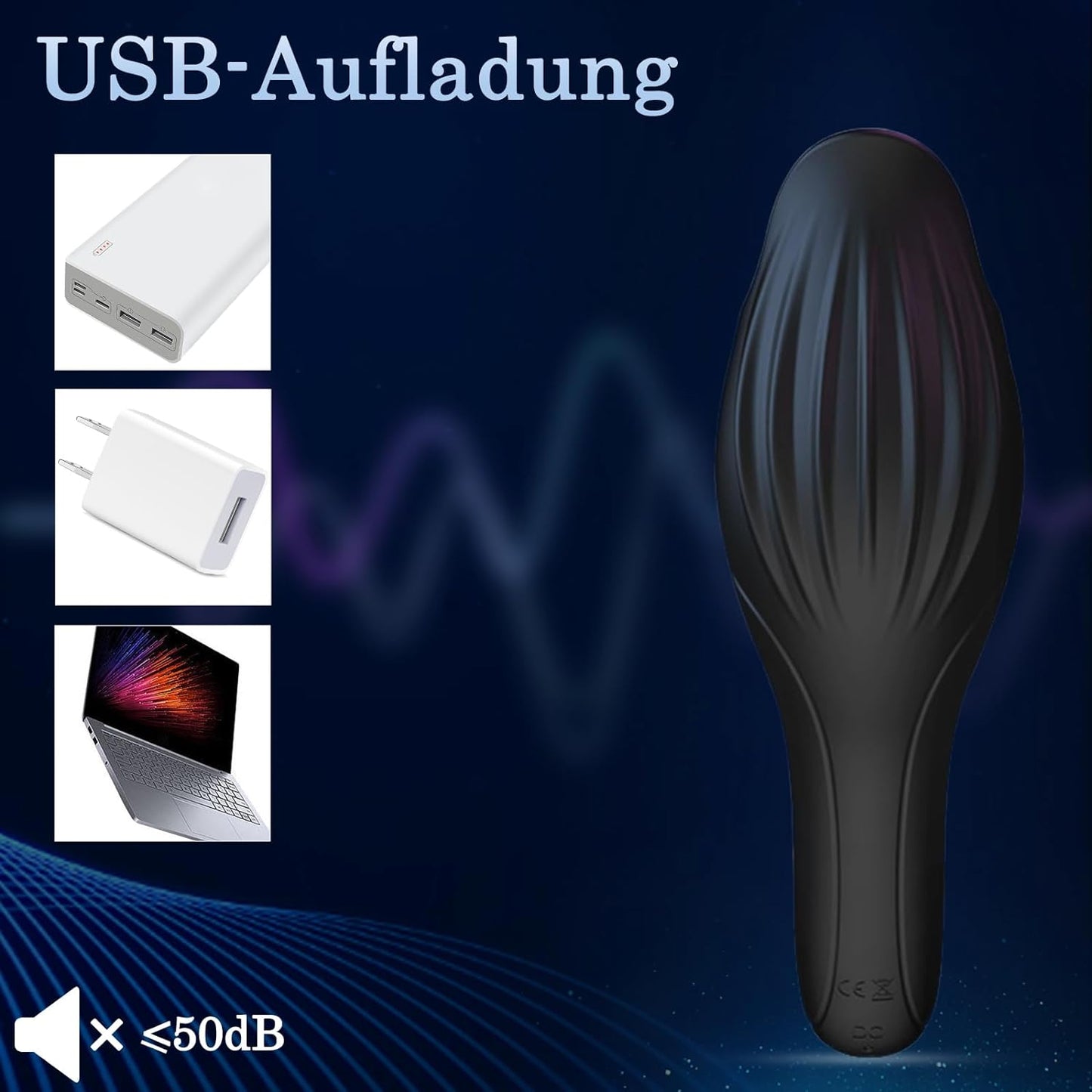 Elektrischer Masturbator Cup Eichel Stimulator Penis Training Vibrator mit 10 Vibrationsmodi