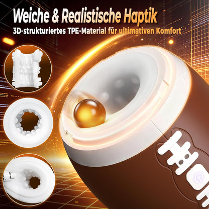 Fußballform Penis Trainer Blowjob Stroker Masturbator mit 12 Vibrationsmodi