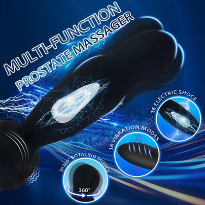 Puls Prostata Stimulator Analvibrator mit 16 & 3 Rotations-Vibrationsmodi