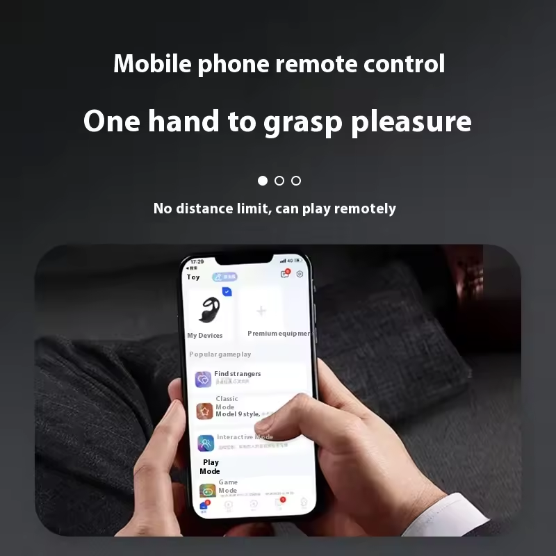 App-Steuerung Penisring Ejakulation Hodenmassage Eichel Trailer mit 10 Vibrationsmodi