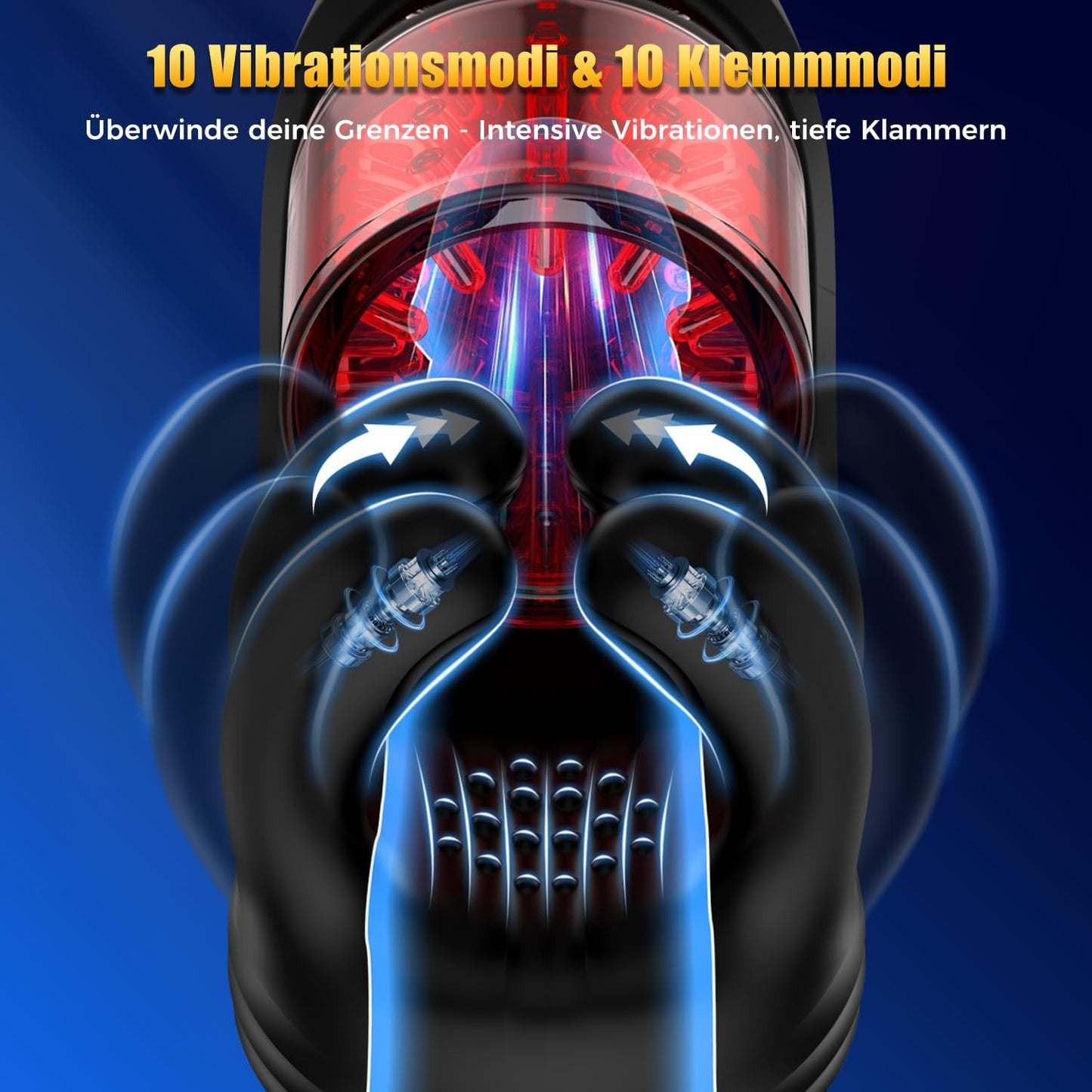 3 IN 1 Penistrainer Eichelvibrator Stroker Blowjob mit  9 Rotations und Vibrationsfunktionen