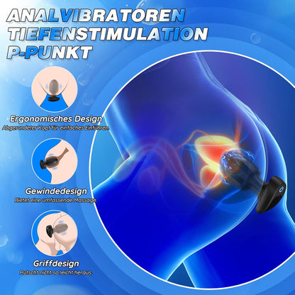 Analvibratoren Buttplug Prostata Stimulator mit 9 Vibration & APP-Steuerung