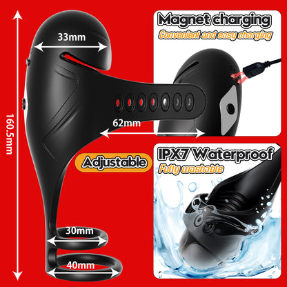 Elektrischer Penisring Eichelvibrator Masturbator mit 10 Vibrationsmodi