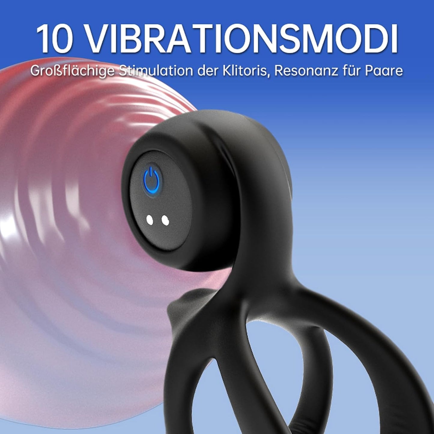 3 IN 1 Elektrischer Penisring Penistrainer Masturbator mit 10 Starken Vibrationen