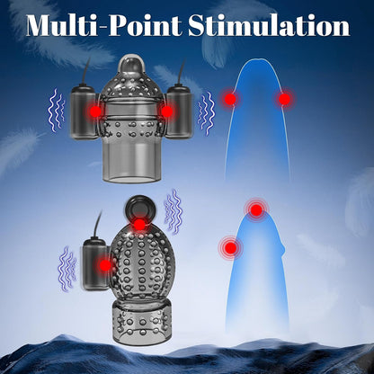 Elektrischer Penistrainer Vibrator Set Eichel Stimulator mit 7 Vibrationsmodi