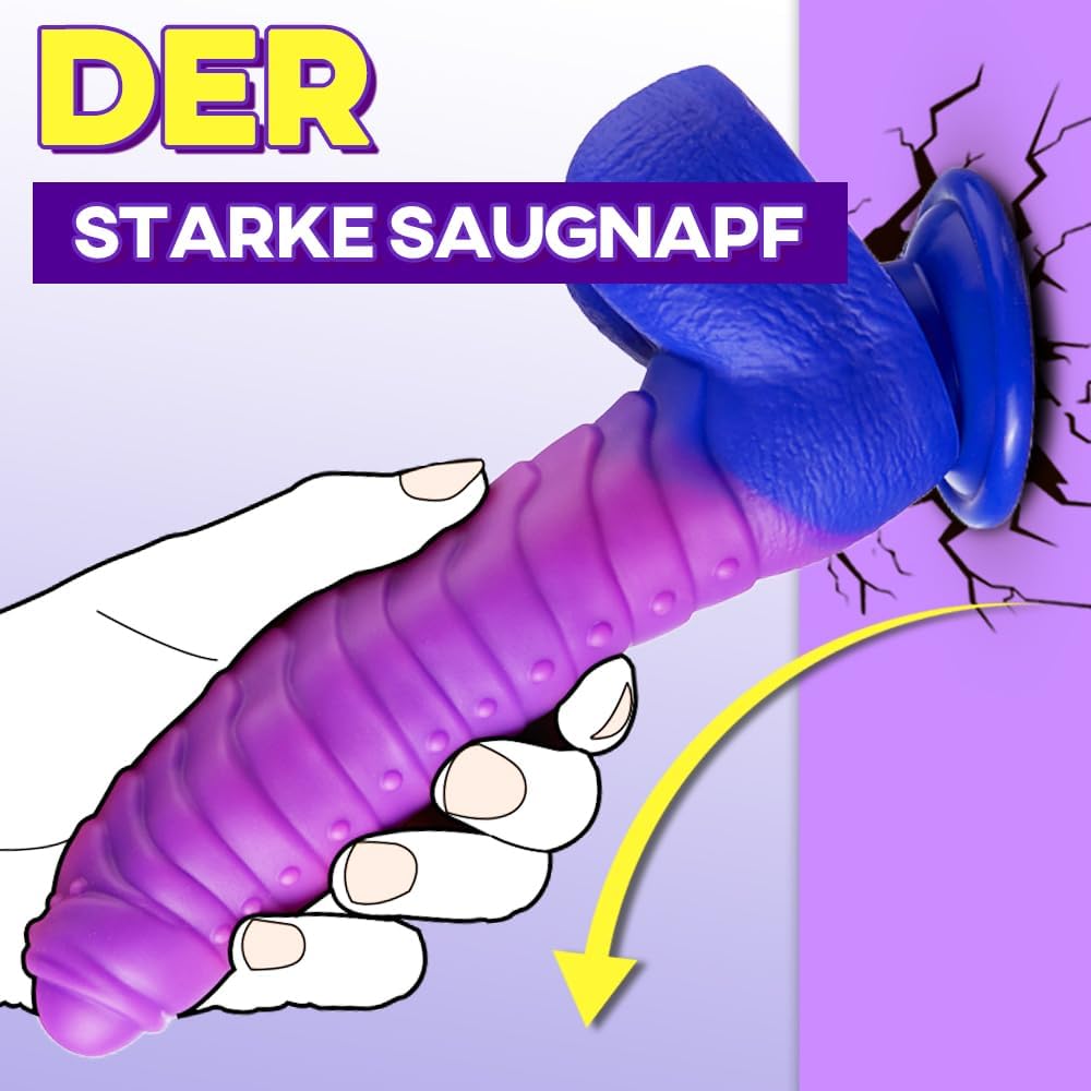 3 in 1 Farbwechselnde Dildos realistischer Dildo Vibrator mit starkem Saugnapf